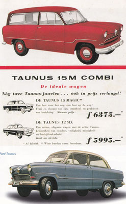 Reclame van Ford voor de Taunus.