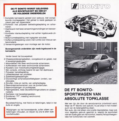Folder (voor/achter) FT Bonito type 2.