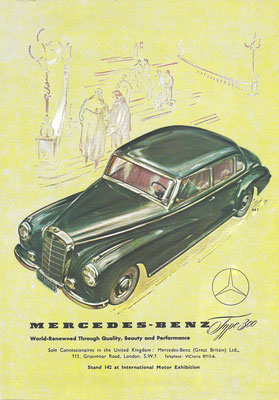 Advertentie voor de Mercedes-Benz 300.