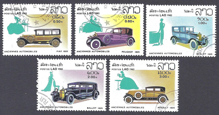 Postzegels Laos uit 1982.