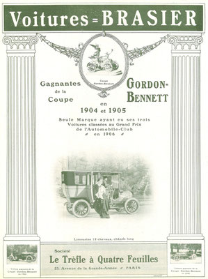 Advertentie van Brasier uit 1907.