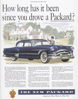 Advertentie Packard uit 1953 in The Saturday Evening Post.