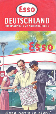 Karte Esso, Deutschland, 1955.