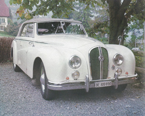 Hotchkiss uit 1949 met een vierdeurs cabriolet carrosserie van Worblaufen.