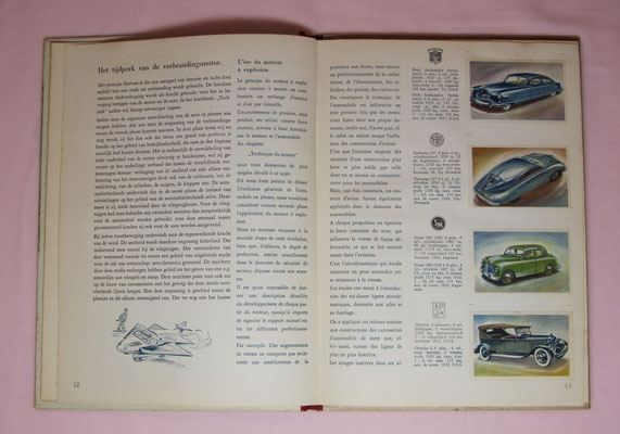 Van koets tot stroomlijn, deel 1, 1952. Geschiedenis en technische ontwikkeling van de automobiel, 100 kleurenplaatjes. Uitgegeven door Koninklijke Beschuit Haust.