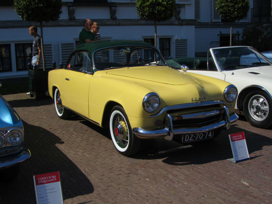 Simca 9 sport uit 1953 met een carrosserie van Facel. (Concours d’Elegance Paleis Soestdijk 2019)