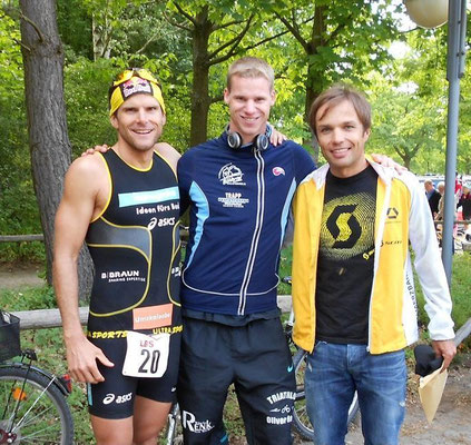 li. Daniel Unger (Triathlon-Weltmeister 2007) und re. Normann Stadler (2 maliger Hawaii-Sieger)