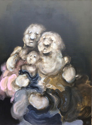 " Couple et son enfant " - 130 x 97 cm