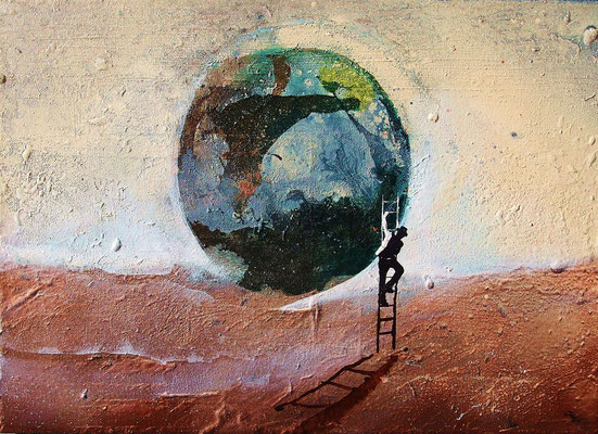  Peekaboo! , Acrylic on canvas 33x23cm, 2013., PRIVATE COLLECTION