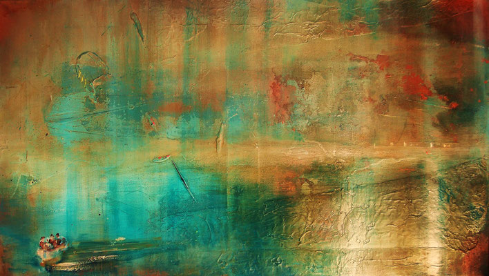 HISTORY WITH INFINITY IN THE BACKGROUND, 40 x 70 cm, acrylic on canvas, ASK FOR PRICE