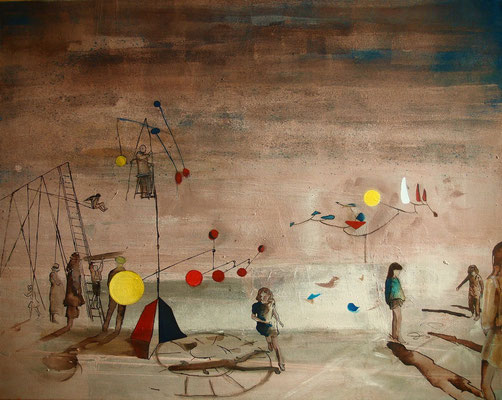 Calder entertains, 2014., Acrylic on canvas 100 x 80 cm, ASK FOR PRICE