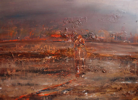 Dusk before Parousia, acrylic on canvas 70 x 100 cm , 2017r., ASK FOR PRICE