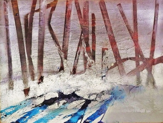 Cold-expression, 2012., Acrylic on canvas 40x50cm, PRIVATE COLLECTION