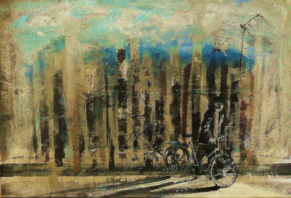 Bonjour, 2012r., Acrylic on canvas 40x60 cm, PRIVATE COLLECTION