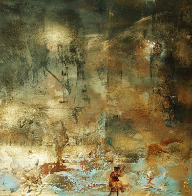 Vita contemplativa vs.vita activa,  acrylic on canvas, 50x50 cm, PRIVATE COLLECTION