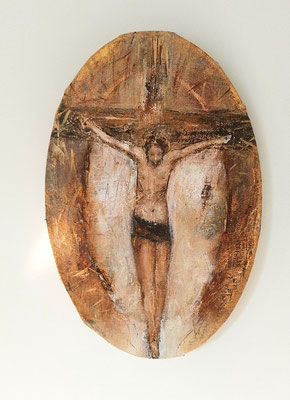U stóp, akryl na płótnie 30 cm x 20 cm, A.D.2025, KOLEKCJA PRYWATNA