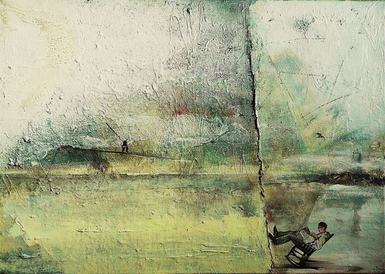 Two worlds, acrylic on canvas 70x50cm, 2013, PRIVATE COLLECTION