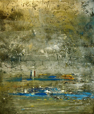 Emmaus, acrylic on canvas 60 x 50 cm , 2017r., ASK FOR PRICE