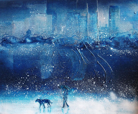 Grunwald Bridge, 2014. Acrylic on canvas 50x45 cm, PRIVATE COLLECTION