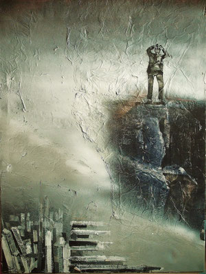 ROMANTICISM by Caspar David Friedrich , acrylic on canvas 60x80, 2013., PRIVATE COLLECTION