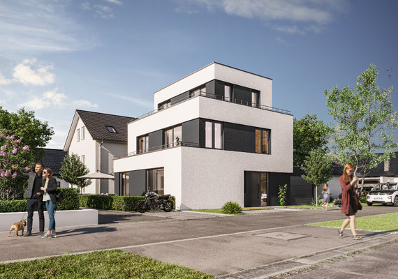 Neubau - Zweifamilienhaus in Germering mit einer Duplexgarage