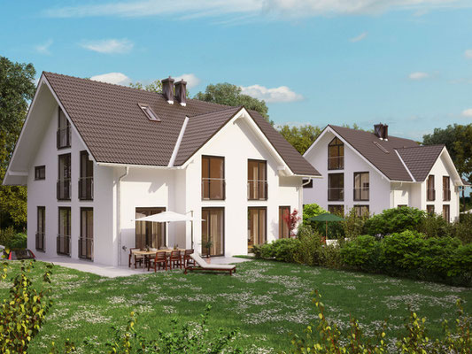 Neubau - zwei Doppelhäuser in Wielenbach