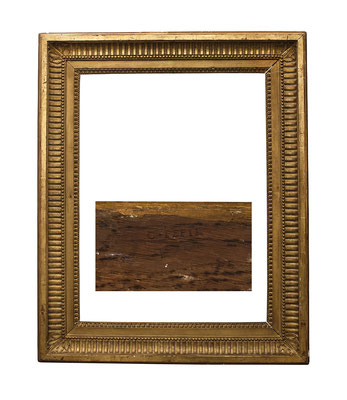 0892  Louis XVI Rahmen, sign. C. PEPIN, Eiche geschnitzt und vergoldet, 63,5 x 47,7 x 10,5 cm