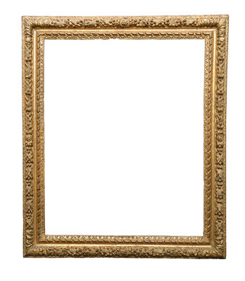 0594  Louis XIII Rahmen, Eiche geschnitzt und vergoldet, 72 x 58 x 8,4 cm