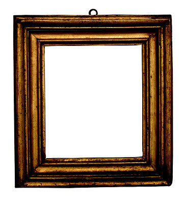 0527  Salvator Rosa Rahmen, Rom 17.Jh., Pappelholz vergoldet, 14 x 12 x 3,9 cm