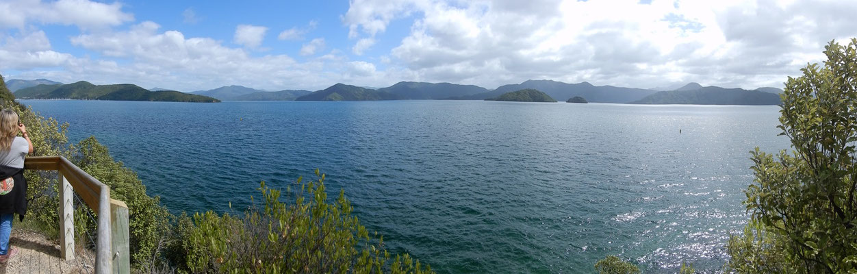 Queen Charlotte Sound vom Karaka Point gesehen