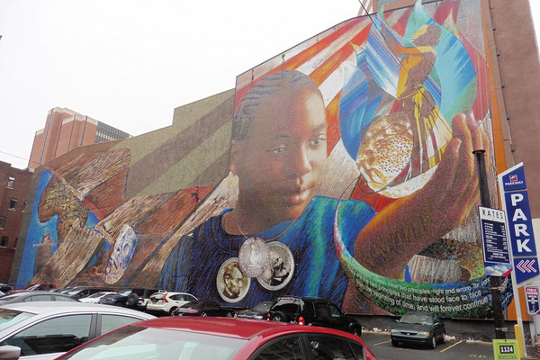 Wandmalerei beim African American Museum