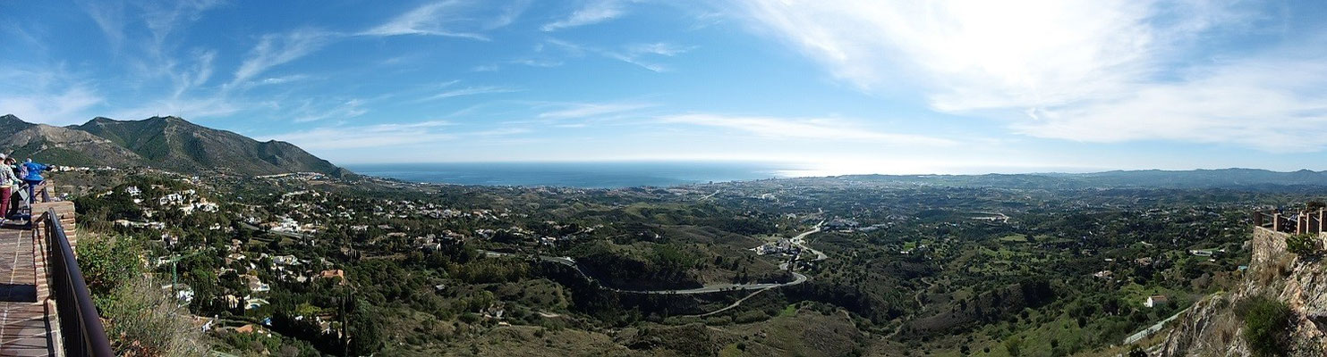 Panoramaaussicht von Mijas (Pueblo)