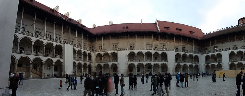 Krakau - Wawel, Innenhof des Königsschlosses