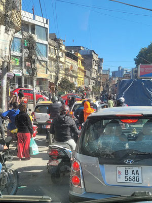 Stadtverkehr in Kathmandu