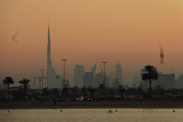 abentliche Silouette von Dubai