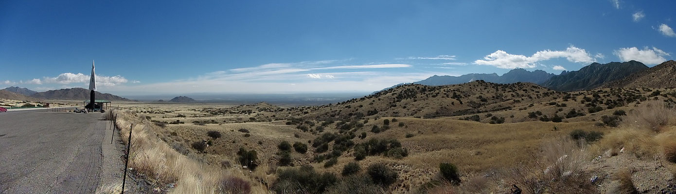 Blick vom San Augustin Pass ins Tal von White Sands