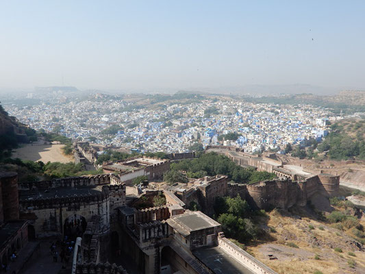 Ausblick von der Festung Mehrangarh