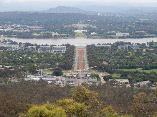 Blick vom Mount Ainslie, hier wurde der Stadtplaner inspiriert