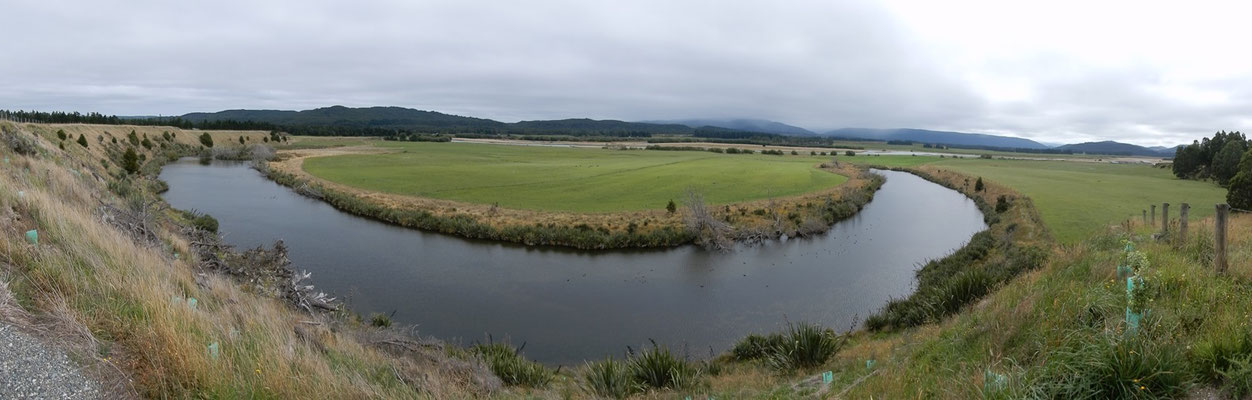 Waiau River vom Wright Lookout gesehen