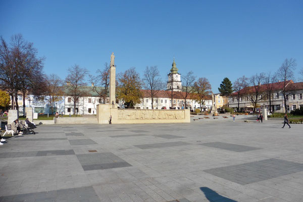 Stadtzentrum (Hauptplatz) von Prievidza