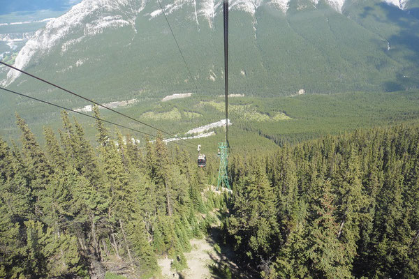 Ausblick vom Sulphur Mountain zur Talstation der Bahn