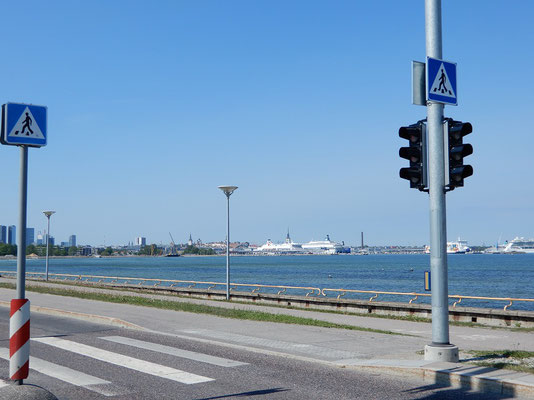 Silouette von Tallinn mit Hafen