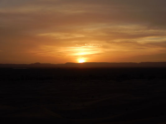 Sonnenuntergang bei Merzouga