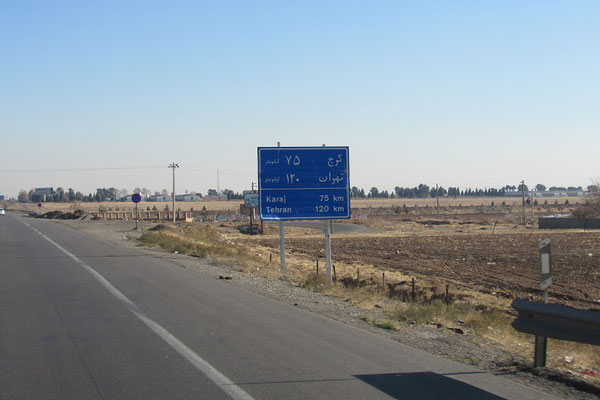 noch 120 km bis Teheran