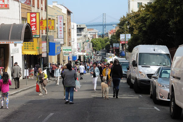 China Town mit Oakland Bay Bridge