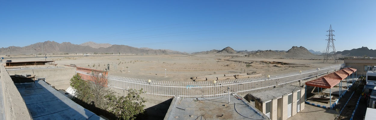 Blick vom Stellplatz in Zahedan