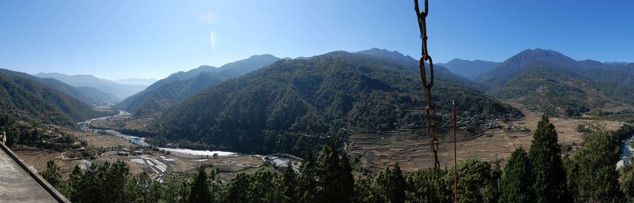 Ausblick auf das Punakha Tal