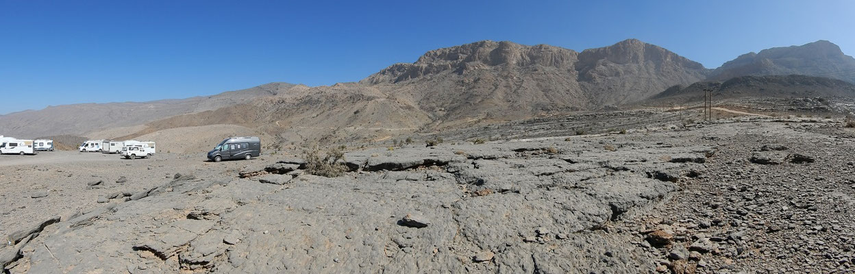 Unser Stellplatz am Jebel Shams