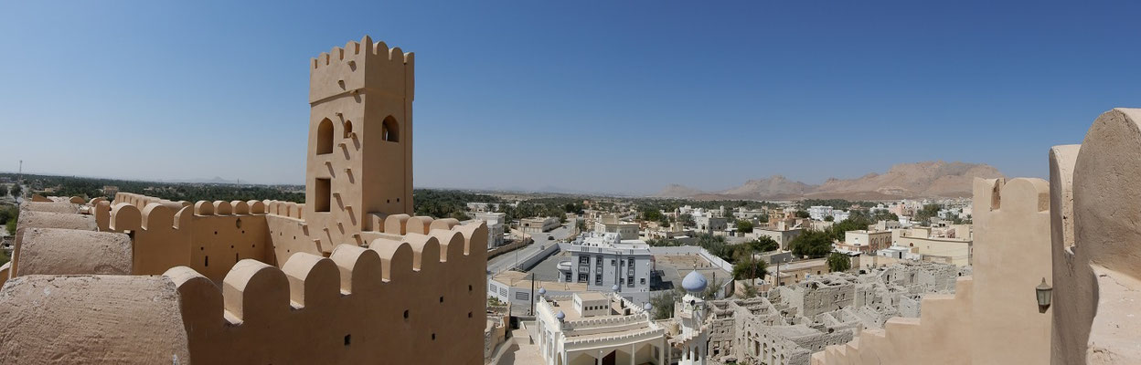 Ausblick vom Dach der Turm-Festung von Al-Fiyqin