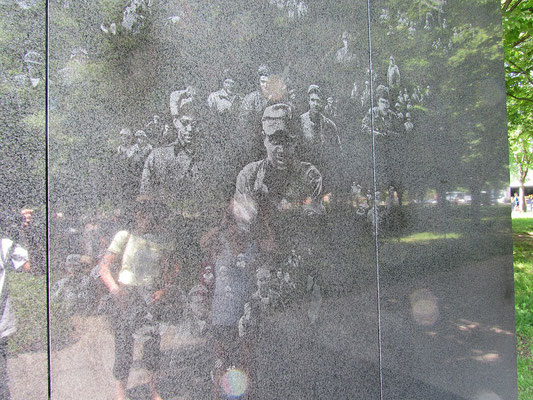 Granitwand im Korea-Krieg Denkmal